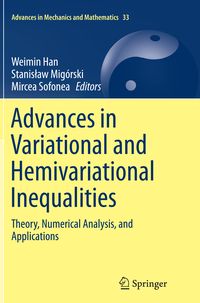 Produktbild: Advances in Variational and Hemivariational Inequalities