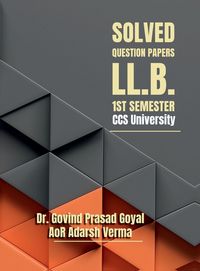 Produktbild: Solved Question Papers - LL.B. 1st Semester CCS University