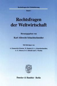 Produktbild: Rechtsfragen der Weltwirtschaft