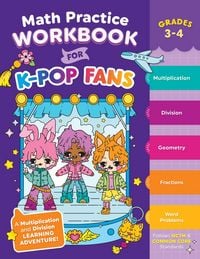 Produktbild: Math Practice Workbook for K-Pop Fans Grades 3-4