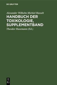 Produktbild: Handbuch der Toxikologie, Supplementband