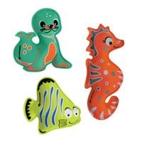 Produktbild: Schildkr&ouml;t Neopren Tauchtiere, 3er Set Diving Animals, Seel&ouml;we, Seepferdchen, Fisch