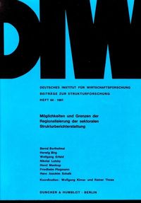 Produktbild: M&ouml;glichkeiten und Grenzen der Regionalisierung der sektoralen Strukturberichterstattung.