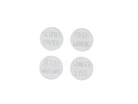 Produktbild: R&auml;der Magnet Text, 4er Set