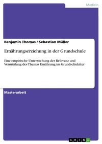 Produktbild: Ern&auml;hrungserziehung in der Grundschule