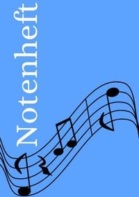 Produktbild: Notenheft: DIN A4 Notenlinienheft | 200 Seiten mit 12 Notenzeilen / Systeme pro Blatt | Papier 90g/m&sup2; | Musikheft mit Notenlinien