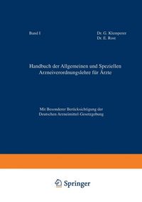 Produktbild: Handbuch der Allgemeinen und Speziellen Arzneiverordnungslehre f&uuml;r &Auml;zte