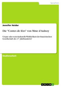 Produktbild: Die "Contes de f&eacute;es" von Mme d'Aulnoy