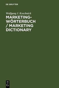Produktbild: Marketing-W&ouml;rterbuch / Marketing Dictionary