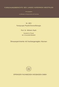Produktbild: Streuexperimente mit hochangeregten Atomen