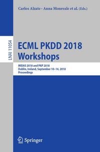 Produktbild: ECML PKDD 2018 Workshops