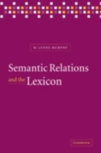 Produktbild: Semantic Relations and the Lexicon