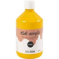 Produktbild: Creativ Company Acrylfarbe Gl&auml;nzend, Gelb, 500 ml/ 1 Fl.