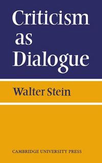 Produktbild: Criticism as Dialogue
