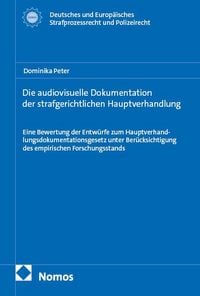 Produktbild: Die audiovisuelle Dokumentation der strafgerichtlichen Hauptverhandlung