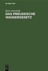 Produktbild: Das preussische Wassergesetz