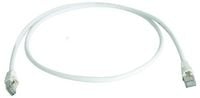 Produktbild: Teleg&auml;rtner 100008658 RJ45 Patchkabel CAT 6a S/FTP 5.0 m Wei&szlig; Flammwidrig, mit Knickschutzt&uuml;lle 1 St.
