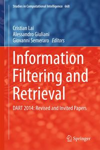 Produktbild: Information Filtering and Retrieval