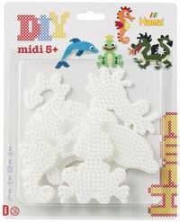 Produktbild: Hama 4584 - Stiftplatten 4er Set (Delfin/Drache/Seepferdchen/Frosch) f&uuml;r Midi-B&uuml;gelperlen