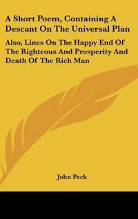 Produktbild: A Short Poem, Containing A Descant On The Universal Plan