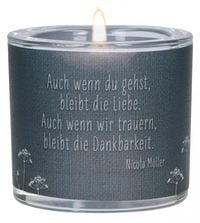 Produktbild: Glaswindlicht zur Trauer - Die Liebe bleibt
