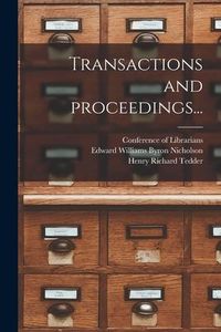Produktbild: Transactions and Proceedings...