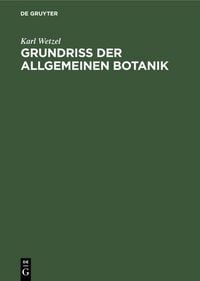 Produktbild: Grundri&szlig; der allgemeinen Botanik