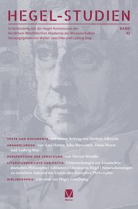 Produktbild: Hegel-Studien Band 42