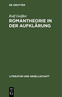 Produktbild: Romantheorie in der Aufkl&auml;rung