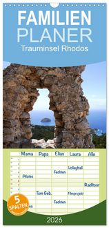 Produktbild: Familienplaner 2026 - Trauminsel Rhodos mit 5 Spalten (Wandkalender, 21 x 45 cm) CALVENDO