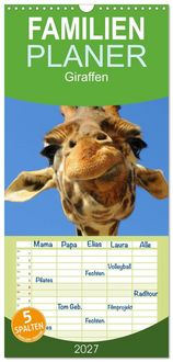 Produktbild: Familienplaner 2027 - Giraffen mit 5 Spalten (Wandkalender, 21 x 45 cm) CALVENDO