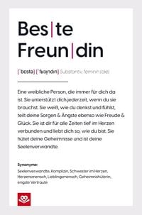 Produktbild: Definition Beste Freundin: Das perfekte Geschenk f&uuml;r deine Seelenverwandte