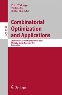 Produktbild: Combinatorial Optimization and Applications