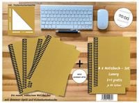 Produktbild: A 6 Notizbuch - Set, 5+1 gratis, Luxury 80 Seiten GOLD GMUND SHIMMER, to do