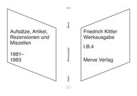 Bild vom Artikel Werkausgabe vom Autor Friedrich Kittler