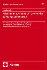Produktbild: Krisenmanagement bei drohender Zahlungsunf&auml;higkeit