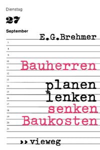Produktbild: Bauherren planen, lenken, senken Baukosten