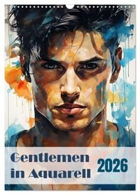 Produktbild: Gentlemen in Aquarell (Wandkalender 2026 DIN A3 hoch), CALVENDO Monatskalender