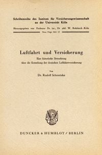 Produktbild: Luftfahrt und Versicherung.