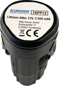 Produktbild: Kunzer 7APP12 Werkzeug-Akku 12V 2Ah Li-Ion