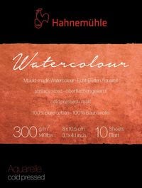 Produktbild: Hahnem&uuml;hle Miniblock The Collection Watercolour, 100% Baumwolle, 300g/m&sup2;, matt, 8 x 10,5 cm/12 Blatt