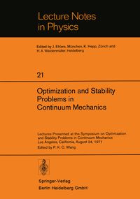Produktbild: Optimization and Stability Problems in Continuum Mechanics