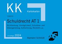 Produktbild: Karteikarten Schuldrecht AT 1