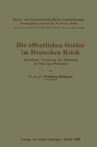 Produktbild: Die &ouml;ffentlichen Gelder im Deutschen Reich
