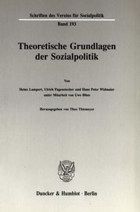 Produktbild: Theoretische Grundlagen der Sozialpolitik (I).