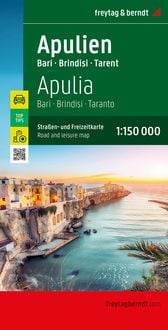 Produktbild: Apulien, Straßen- und Freizeitkarte 1:150.000, freytag & berndt