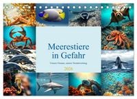 Produktbild: Meerestiere in Gefahr - Unsere Ozeane, unsere Verantwortung (Tischkalender 2026 DIN A5 quer), CALVENDO Monatskalender