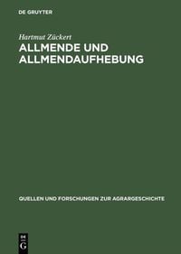 Produktbild: Allmende und Allmendaufhebung