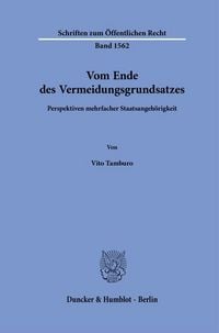 Produktbild: Vom Ende des Vermeidungsgrundsatzes