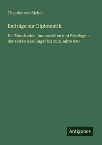 Produktbild: Beitr&auml;ge zur Diplomatik
